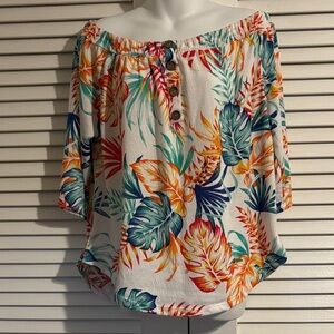 French Laundry Multicolor Tropical Blouse